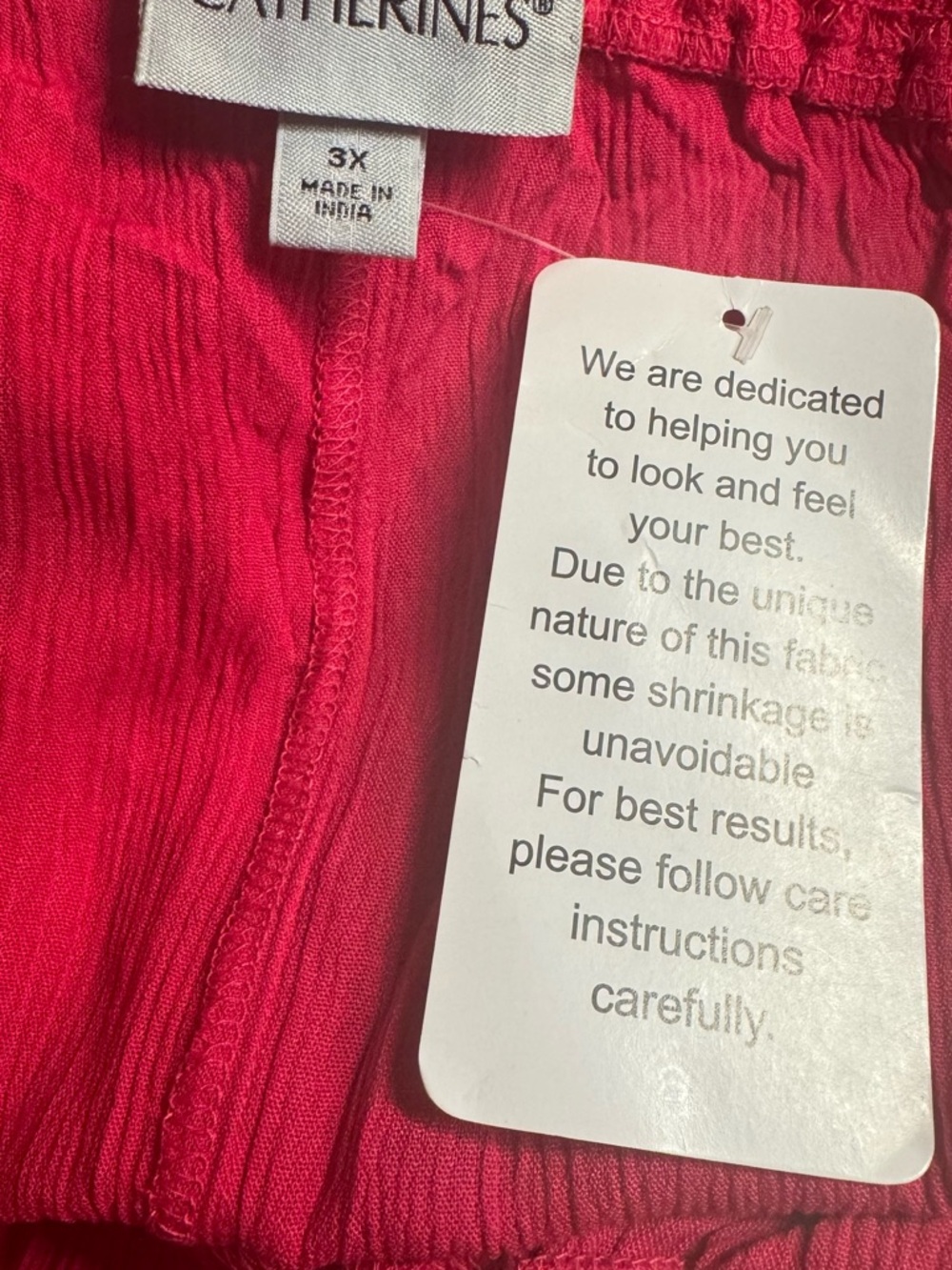 NWT Catherine's Hot Pink Wide Leg Pull-On Pants PLUS: 3X       #14 - Picture 4 of 6